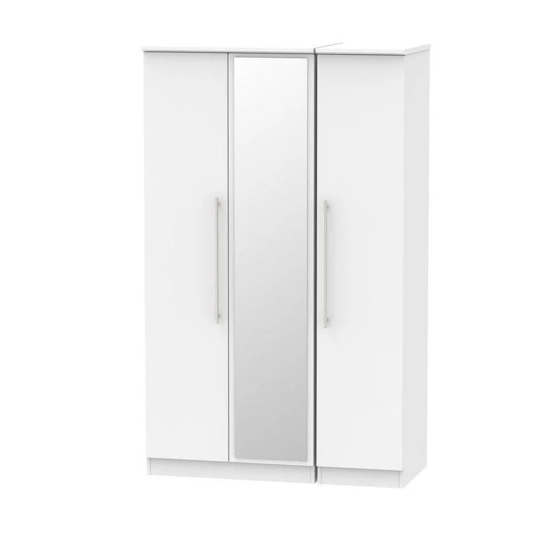 Colby Tall Wardrobe Light Grey 3 Doors