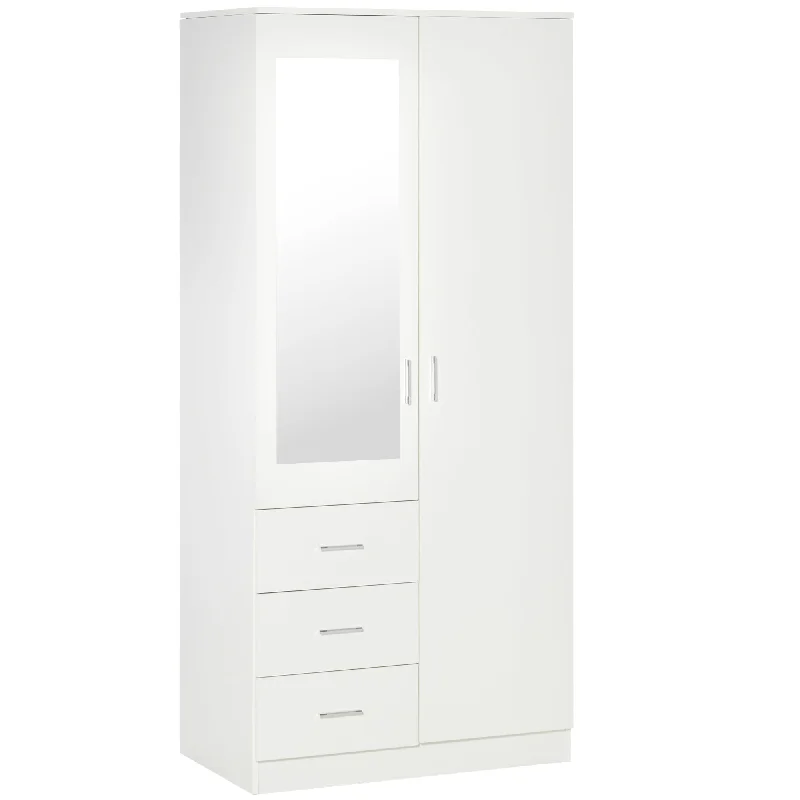 Modern Mirror Wardrobe 2 Door Storage Cupboards Home Storage Organisation Furniture with Adjustable Shelf