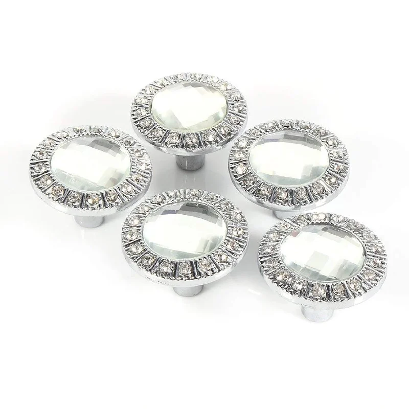 10Pcs 30Mm Clear Crystal Diamond Door Knobs Wardrobe Doorknob Cabinet Knob Dra