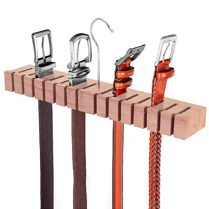 Block Closet Belt Hanger | Wardrobe Belt Organizer With Hook | Great Storage Org