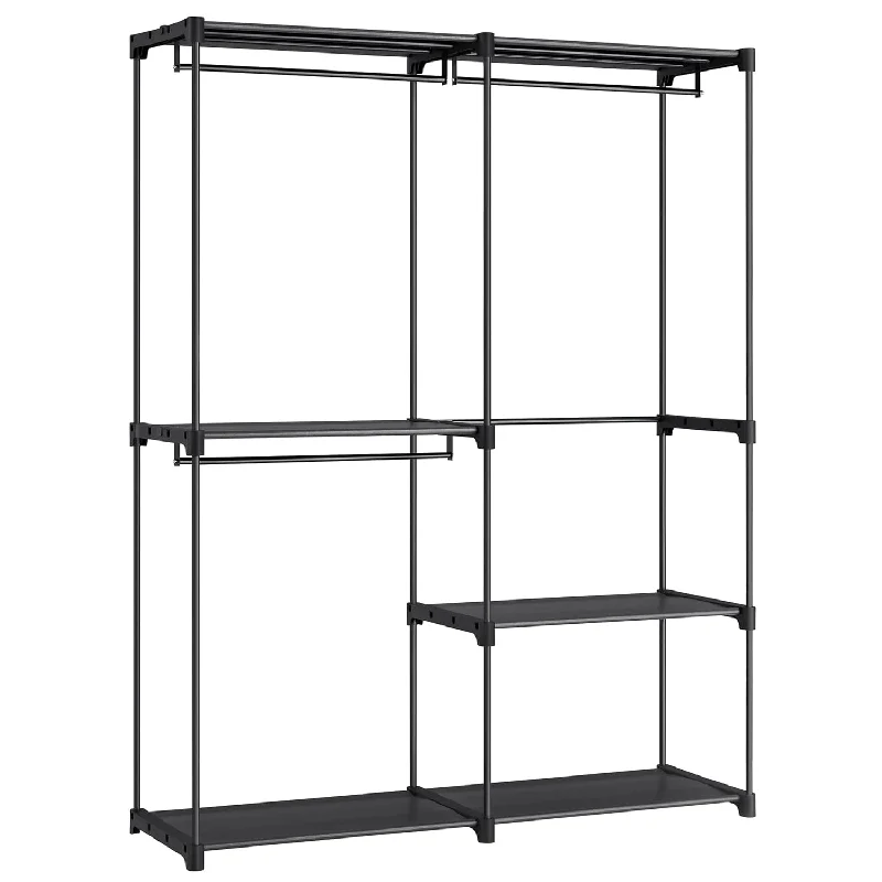 Clothes Rack, Closet Racks For Hanging Clothes, Clothes Wardrobe With 3 Hanging