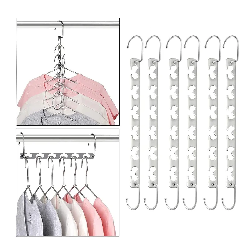 Magic Clothing Sturdy Metal Hangers Wardrobe Closet Organizer Space Saving Hange