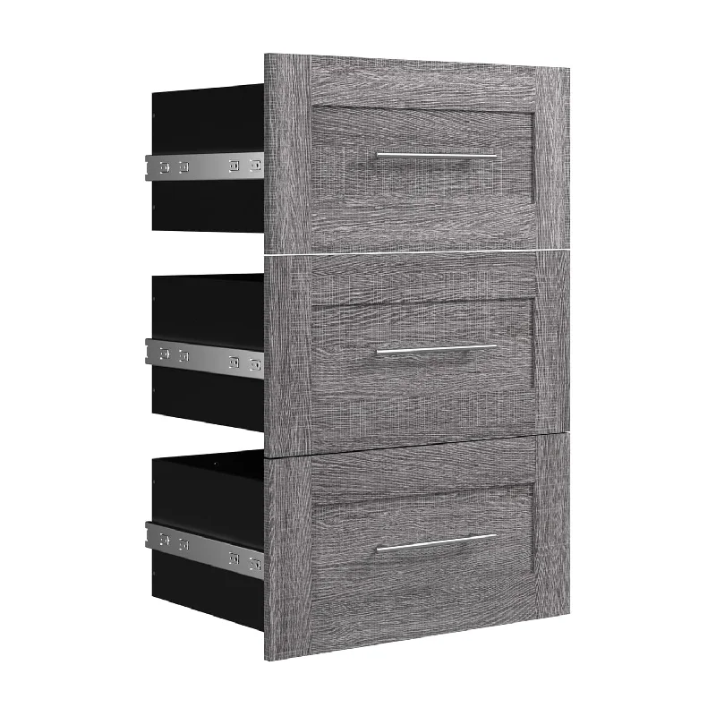 Pur 3 Drawer Set For 25-Inch Wardrobe Organizer, Closed Storage For Walk-In Clos