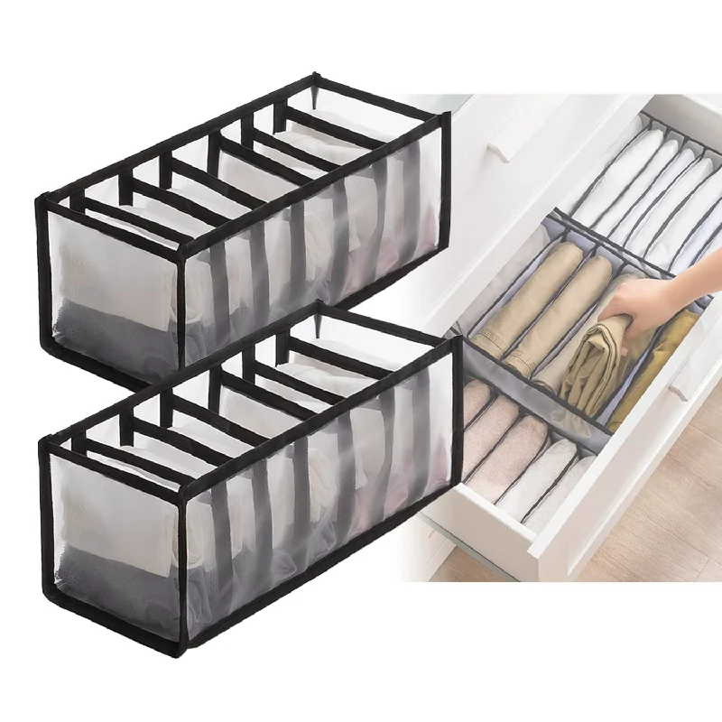 Wardrobe Clothes Organizer, 11 Grid Washable Closet Organizer For Clothing With