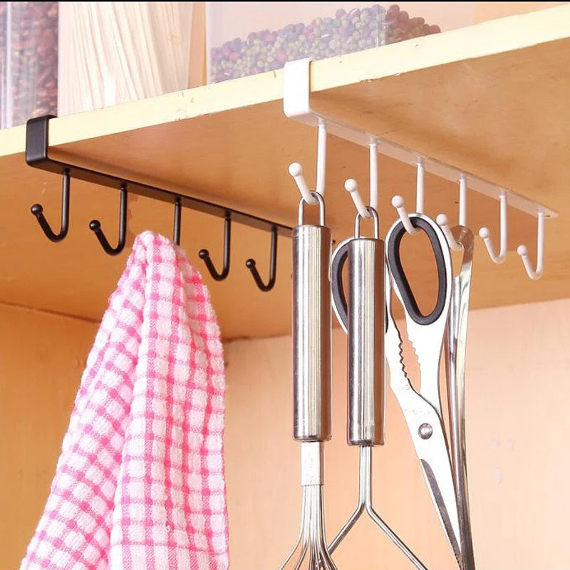 Kitchen Storage Rack Wardrobe Hook Door Hanger Clothes Hanging Rack Holder Kitchen Organizer Closet Shelf Wall Hanger Coat Rack