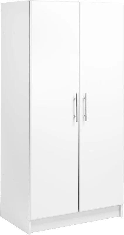 Prepac Armoir, Elite 32"W x 35"H x 20"D White Wardrobe Closet & Cabinet - $115