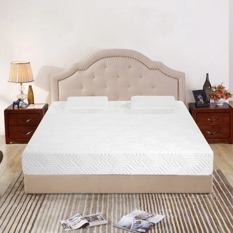 12 inch COOL Medium Firm Memory Foam Mattress with 2 Pillows Queen