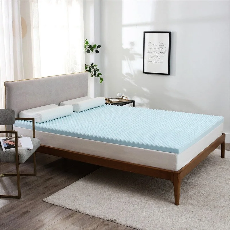 3" California King Size Egg Crate Gel Memory Foam Mattress Topper