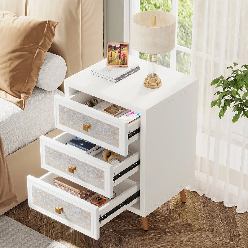 3-drawer Nightstand Modern Bedside Table for Bedroom