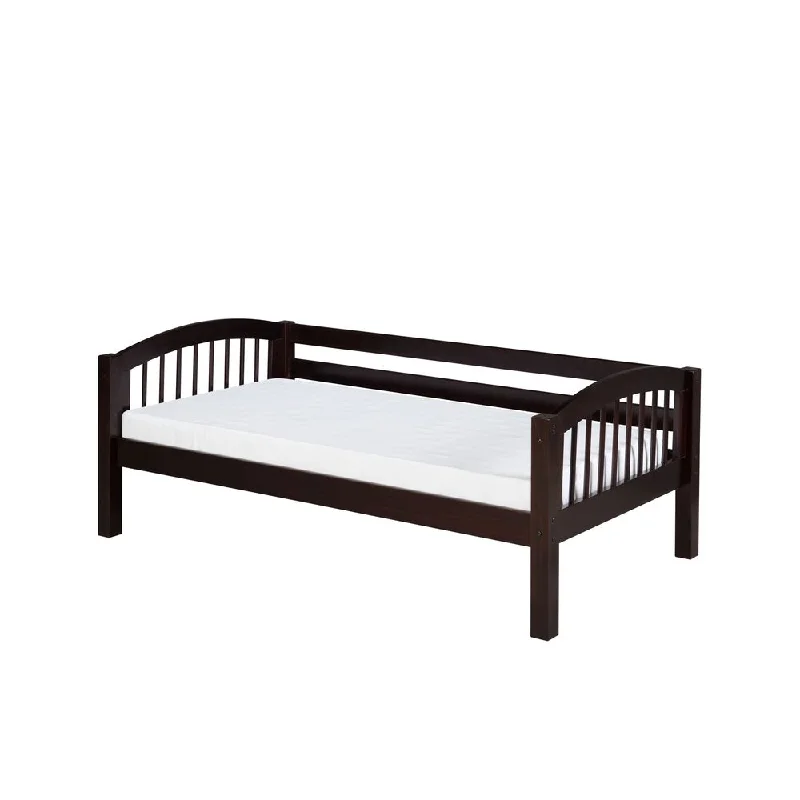 Camaflexi Twin-size Cappuccino Finish Day Bed with Arch Spindle Headboard