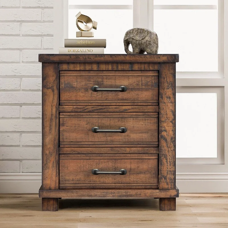 Practical Filing Cabinet Storage Cabinet for Bedroom Office, Natural Entry Cabinet Coffee Table with Three Drawers