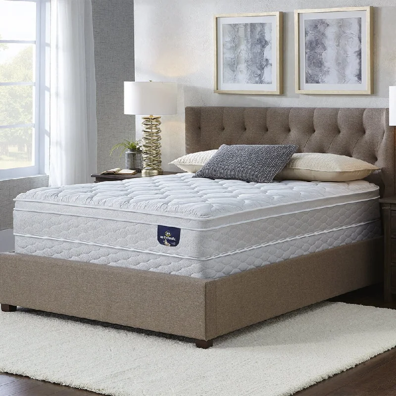 Serta Chrome Eurotop Mattress Set