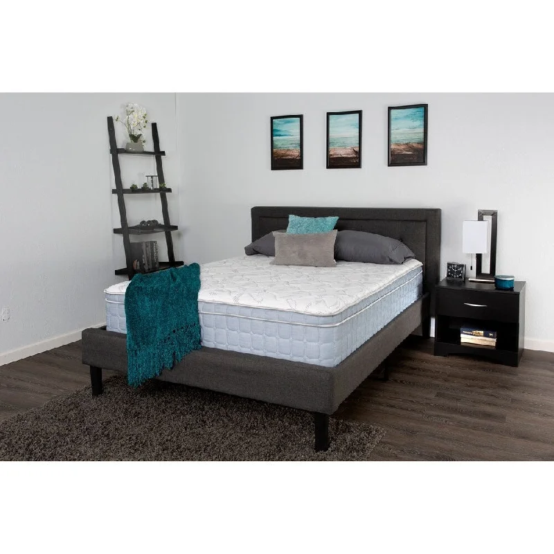 Shanna Blue and Off-White 12" Eastern King Mattress