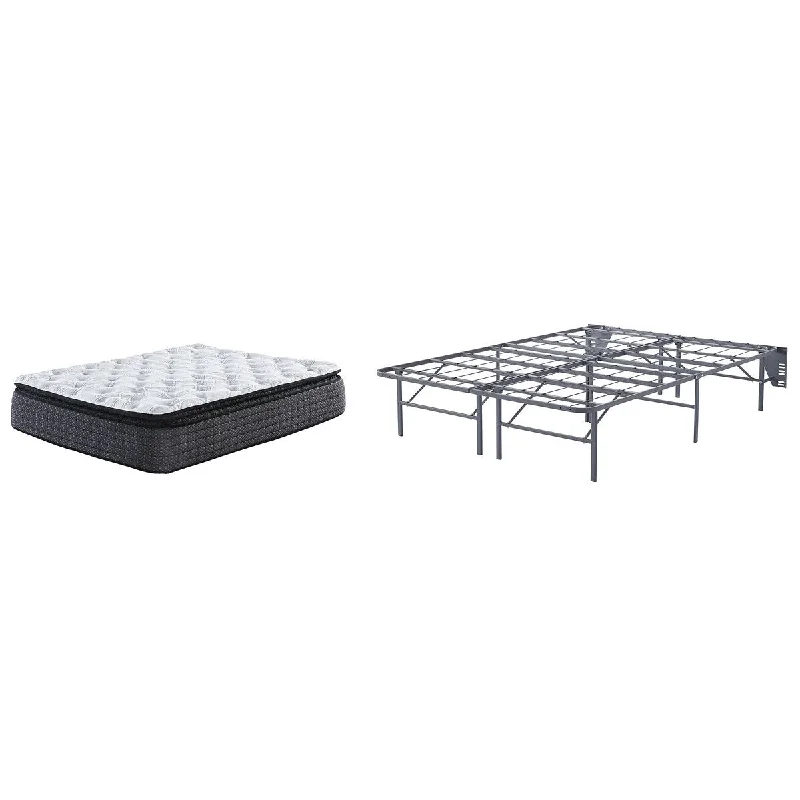 Signature Design by Ashley Limited Edition Pillowtop Black/White 2-Piece Mattress Package