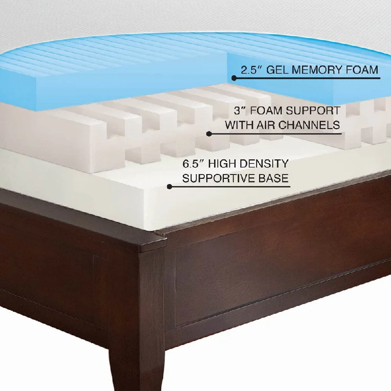 WHITE by Sarah Peyton 12-inch California King-size Gel Convection Cooled Memory Foam Mattress