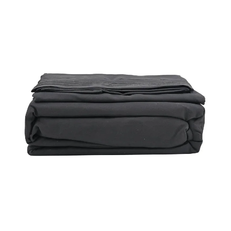 2200 Series 80 GSM Black Microfiber 4pc Sheet Set -Queen Gifts