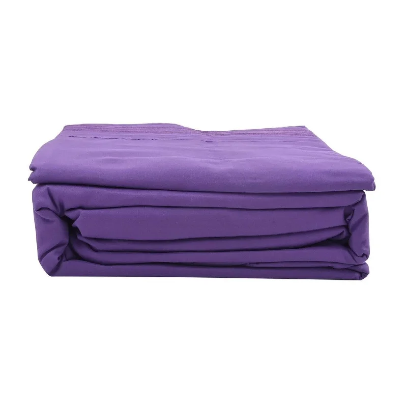 2200 Series 80 GSM Dark Purple Microfiber 4pc Sheet Set -King Gifts