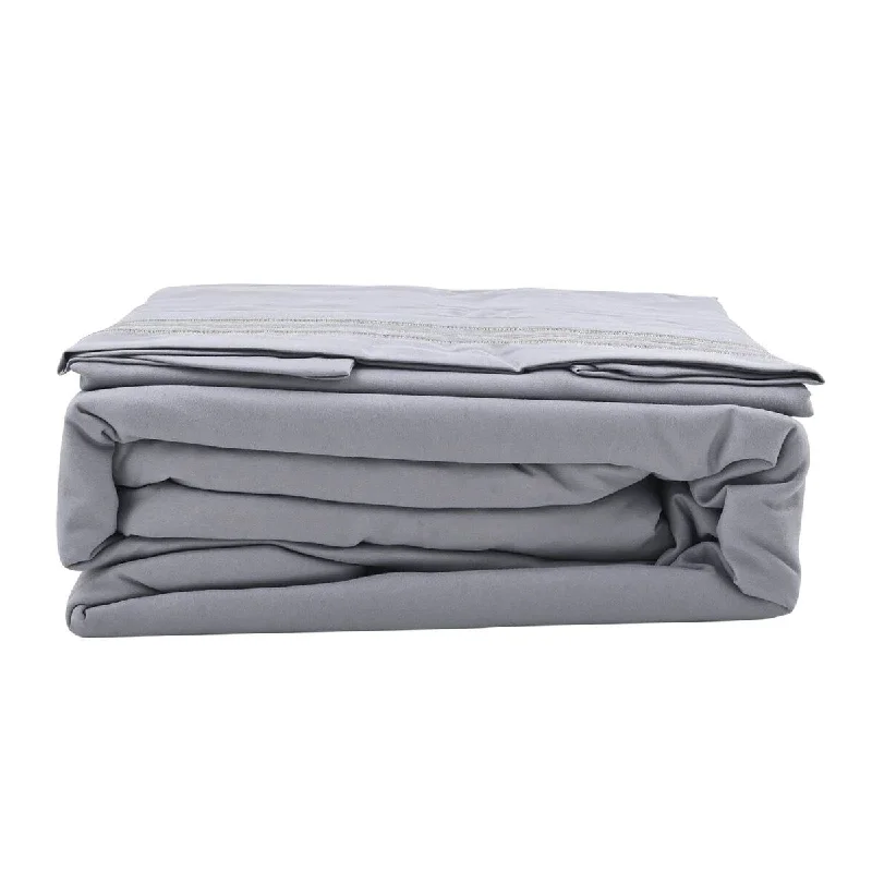 2200 Series 80 GSM Light Gray Microfiber 4pc Sheet Set -King Gifts