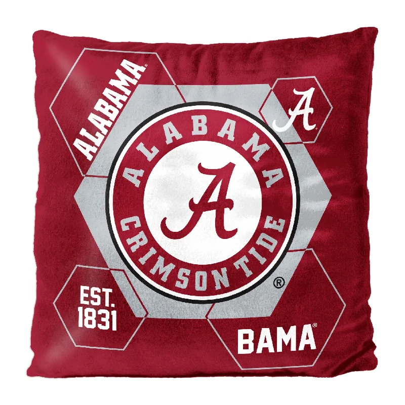 Alabama OFFICIAL NHL "Connector" Double Sided Velvet Pillow; 16" x 16" - White