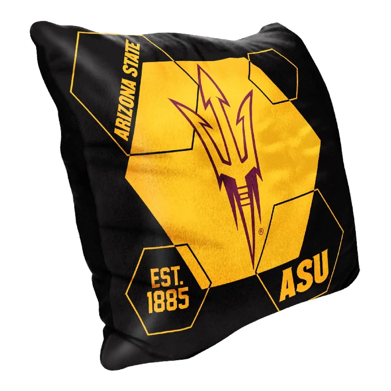 Arizona State OFFICIAL NHL "Connector" Double Sided Velvet Pillow; 16" x 16" - White