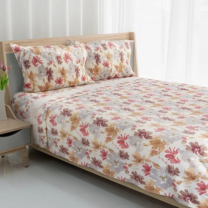 Avanti Wildflowers Flannel Queen Sheet Set