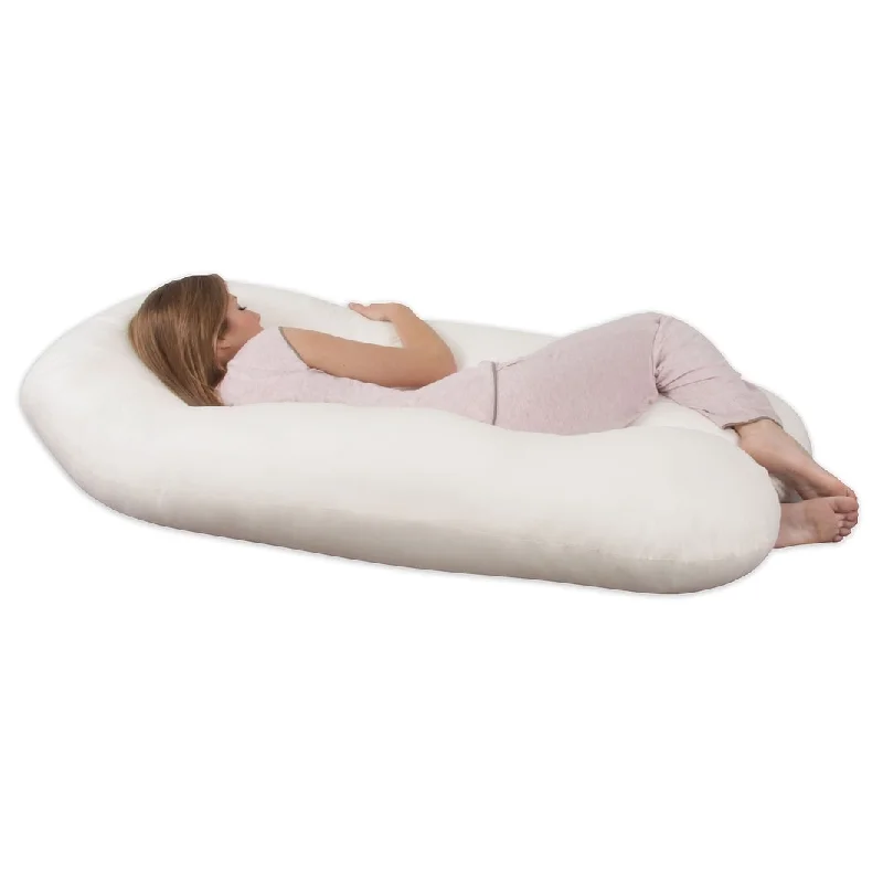 Back 'N Belly Pregnancy/Maternity Contoured Body Pillow, Polyester, Ivory , 55x33x8.5 Inch (Pack of 1)