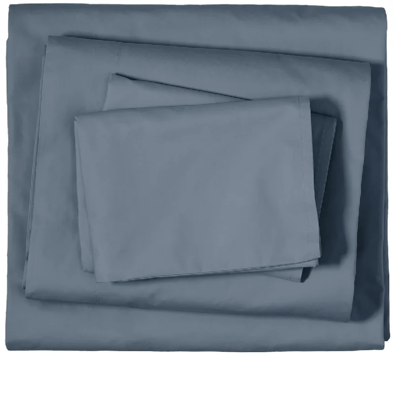 Bare Home 100% Organic Cotton Sheet Set - Crisp Percale Weave - Lightweight & Breathable