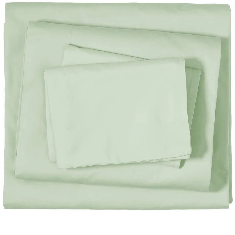 Bare Home 100% Organic Cotton Sheet Set - Crisp Percale Weave - Lightweight & Breathable