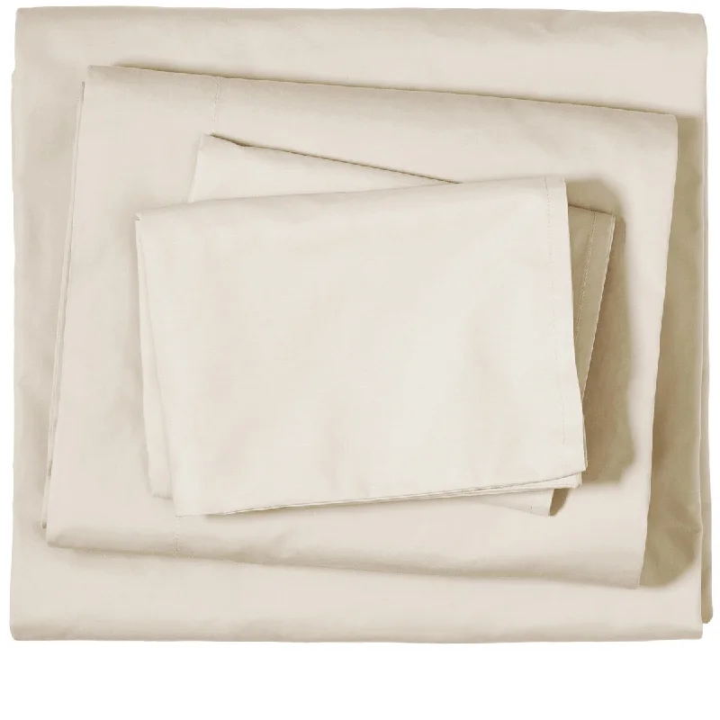 Bare Home 100% Organic Cotton Sheet Set - Crisp Percale Weave - Lightweight & Breathable