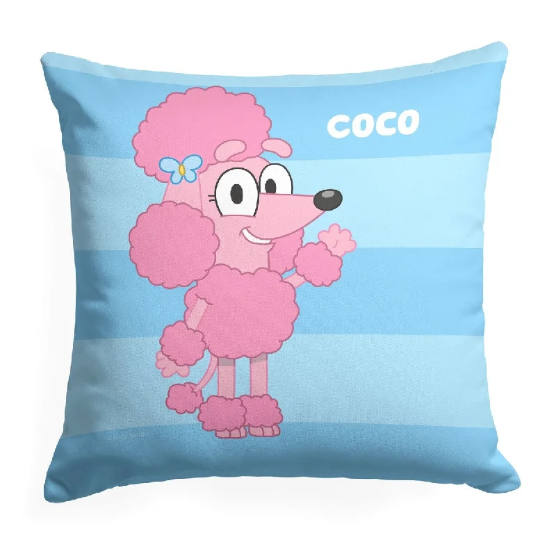 Bluey Roll Call Coco Printed Throw Pillow - Blue