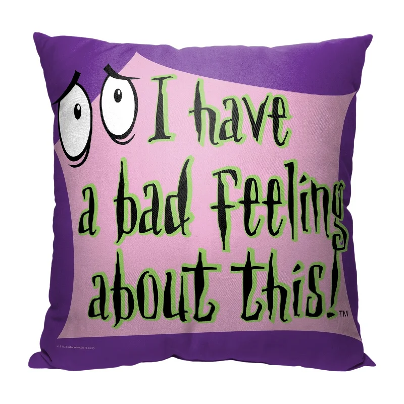 Cartoon Network Courage The Cowardly Dog Bad Feeling About This 18 Inch Throw Pillow