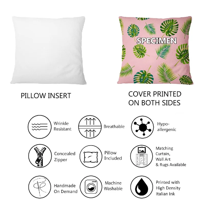 Designart "Botanical Sketched I" Plants Printed Throw Pillow