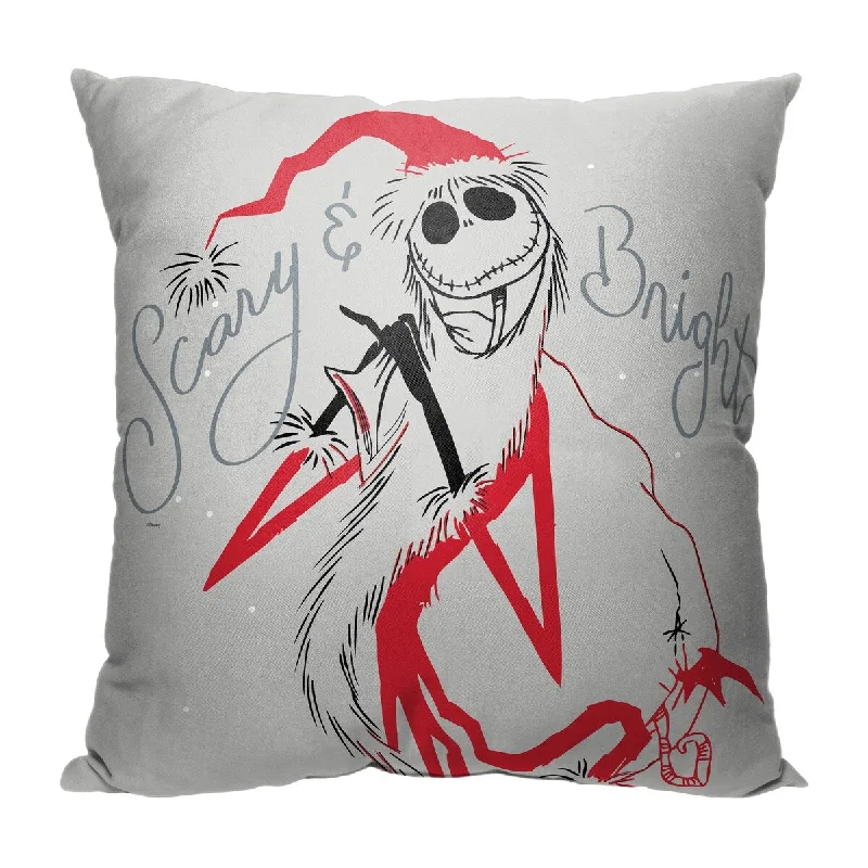 Disney Nightmare Before Christmas Scary And Bright 18 Inch Throw Pillow