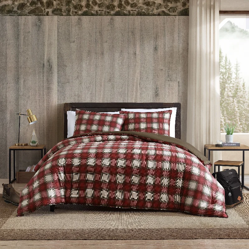 Eddie Bauer Navigation Plaid Cotton Reversible Comforter Set