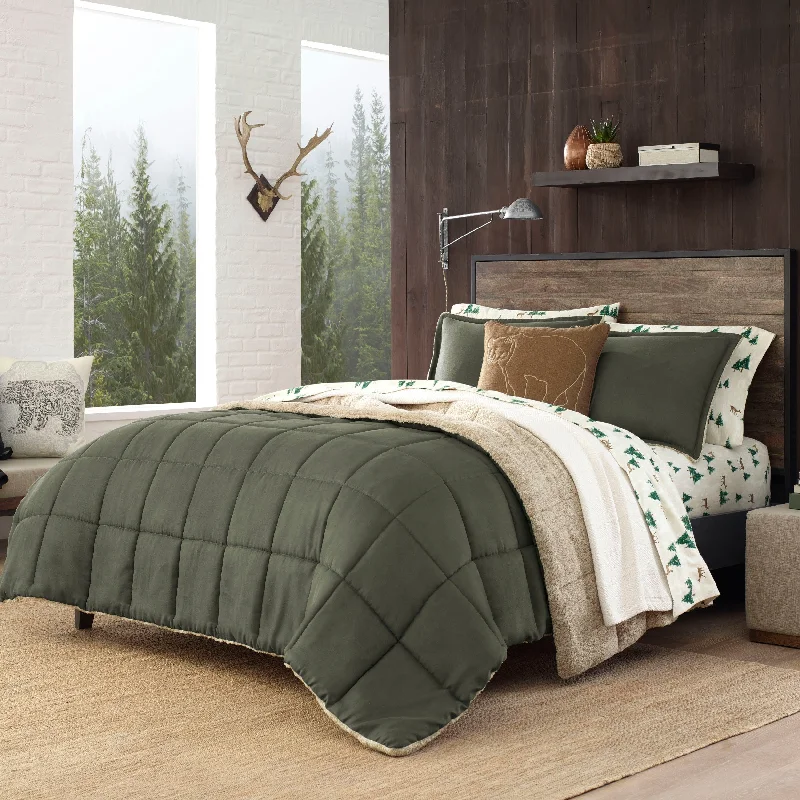 Eddie Bauer Sherwood Faux Suede Textured Comforter & Sham Set