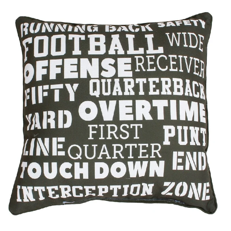 Franky Football Words Reversible Kids Pillow