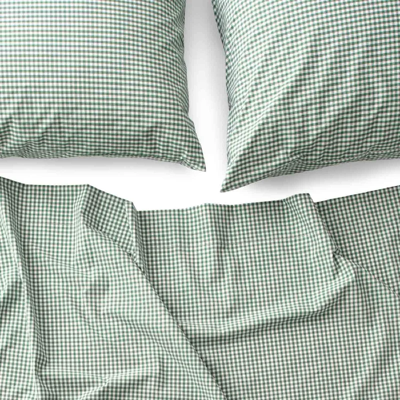 Gingham Percale Sheet Set