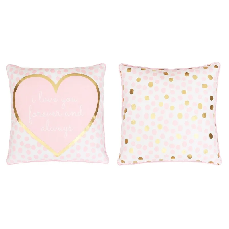 Lara "Love" Reversible Foil Printed Kids Pillow