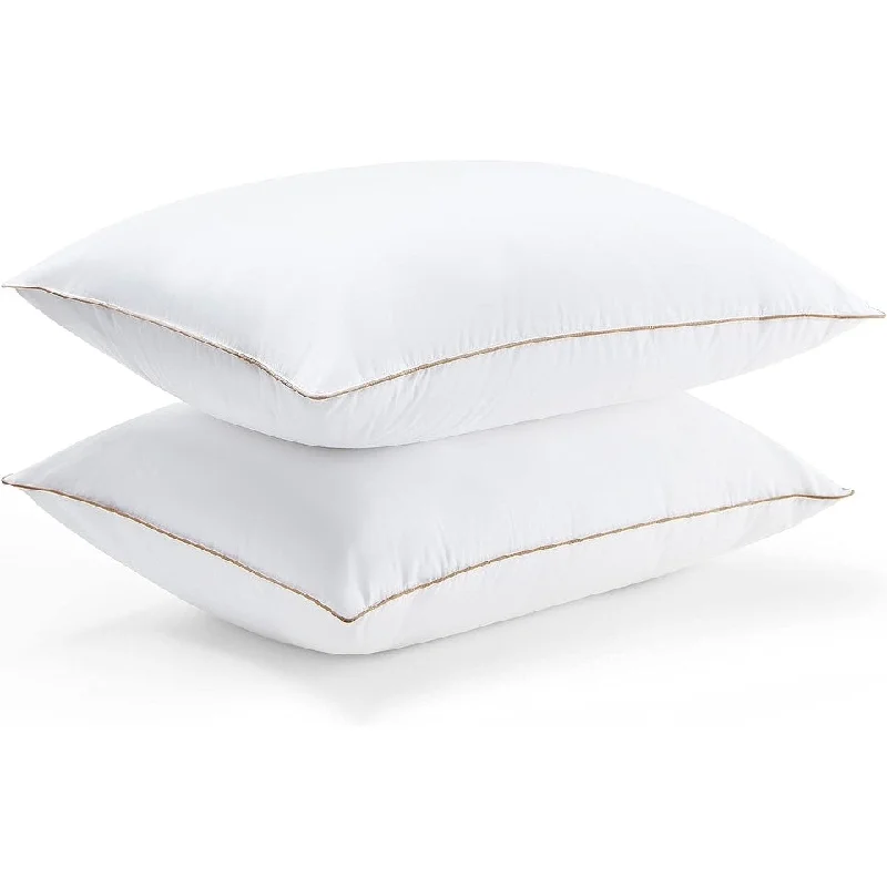 Luxury Pillows with Downproof Cover, 2 Pack, Standard Size, 20x26 Inches