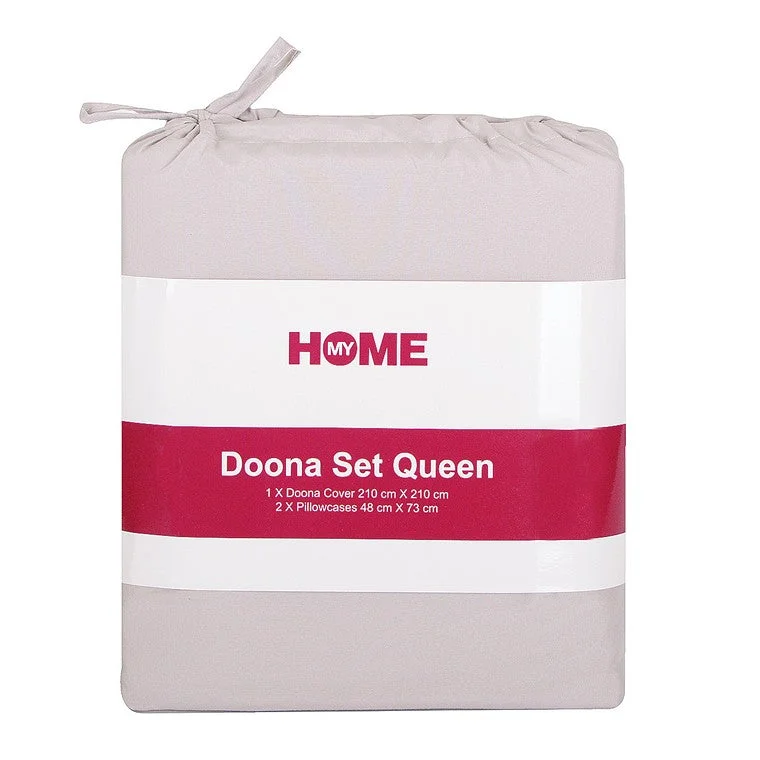 My Home Microfibre Doona Set, Queen, Grey