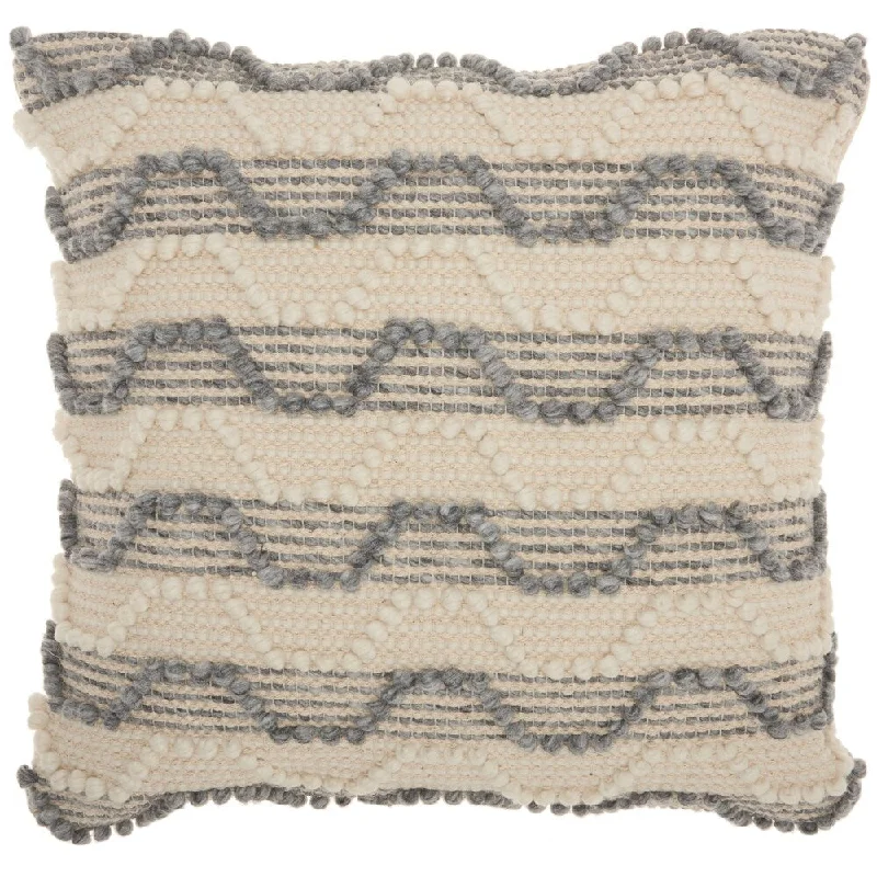 Mina Victory Lifestyle Arch Stripes 20" x 20" Ocean Indoor Throw Pillow