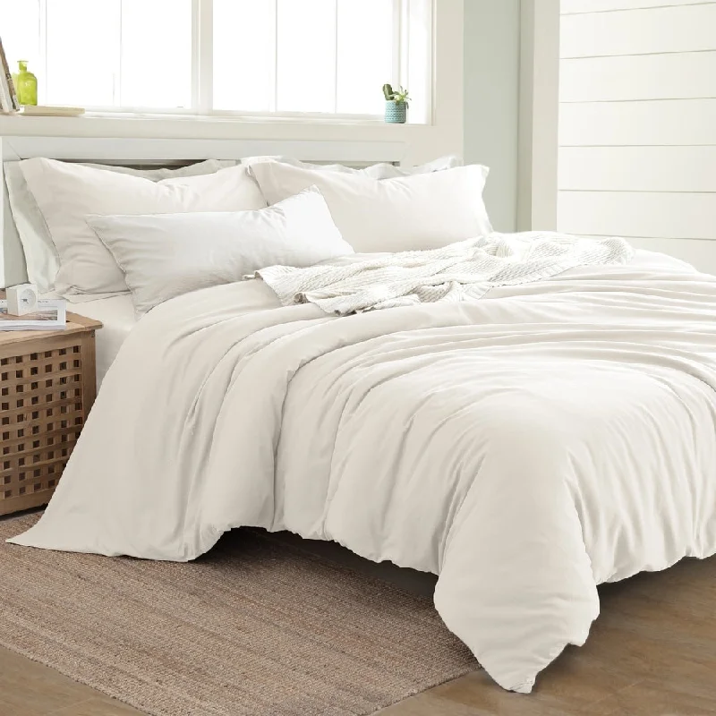 Modern Threads Linen-Cotton Blend 3-Piece Duvet Set