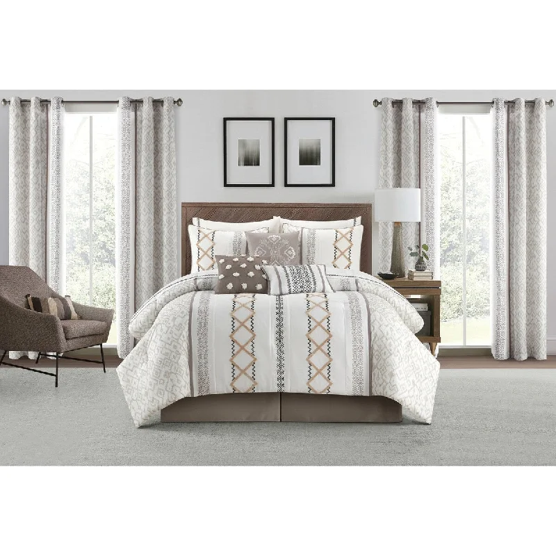 Nanshing Trina 15 Piece Boho Embroidered Comforter Set