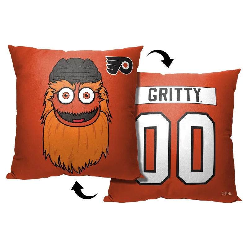 NHL Mascot Love Flyers Printed Throw Pillow - Orange