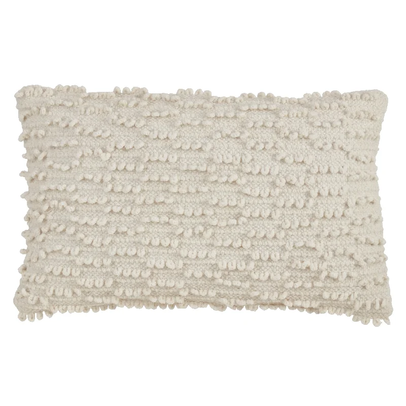 Nubby Design Down Filled Throw Pillow