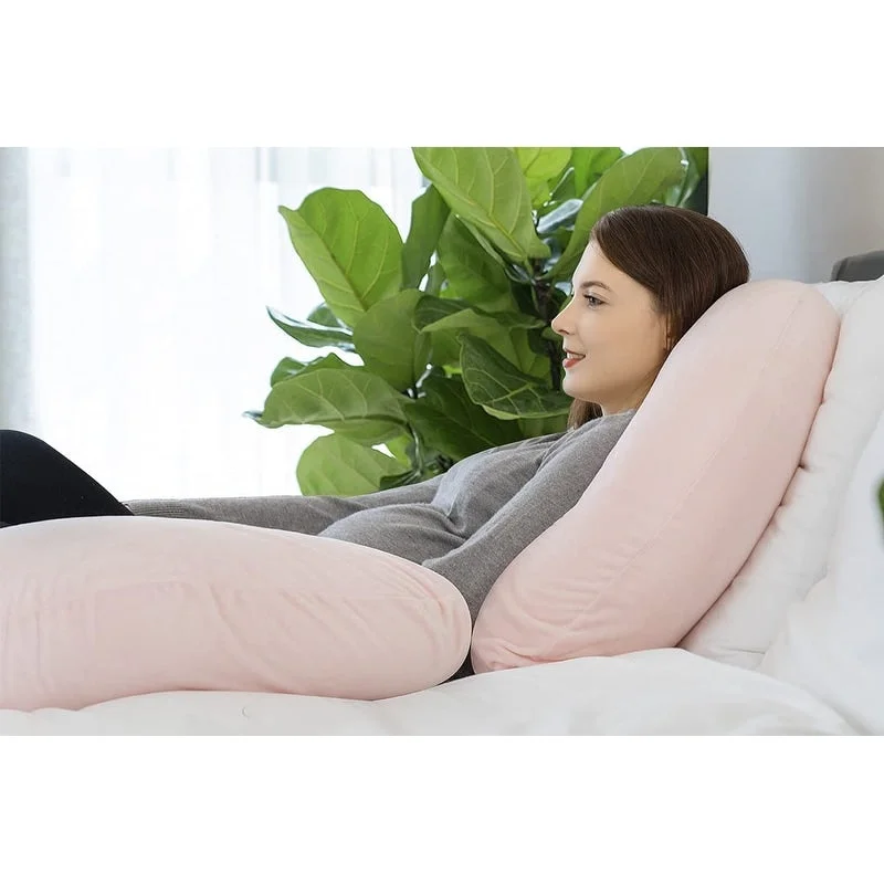 Pregnancy Pillow,Maternity Body Pillow with Velvet Cover,C Shaped Body Pillow for Sleeping (Cozy Velvet-Lavender)