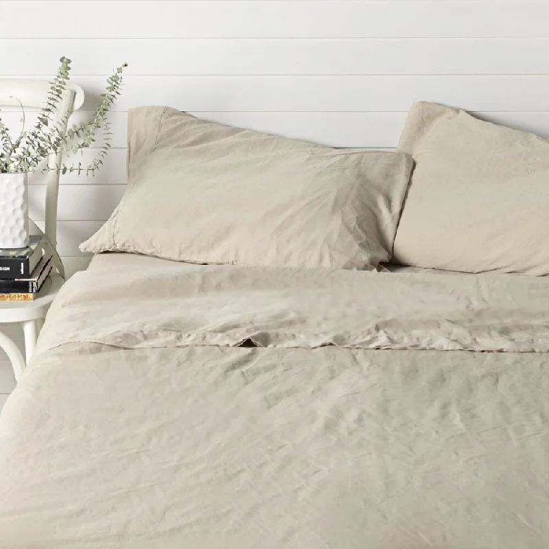 Queen Flax Linen Sateen Sheet Set by Jennifer Adams