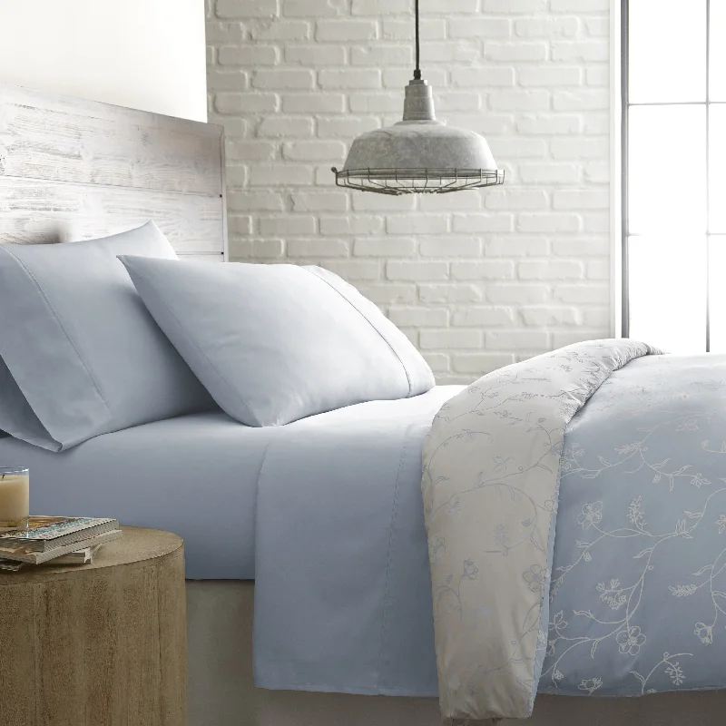 Sweetbrier Luxury Cotton Reversible Duvet Cover and Sham Set