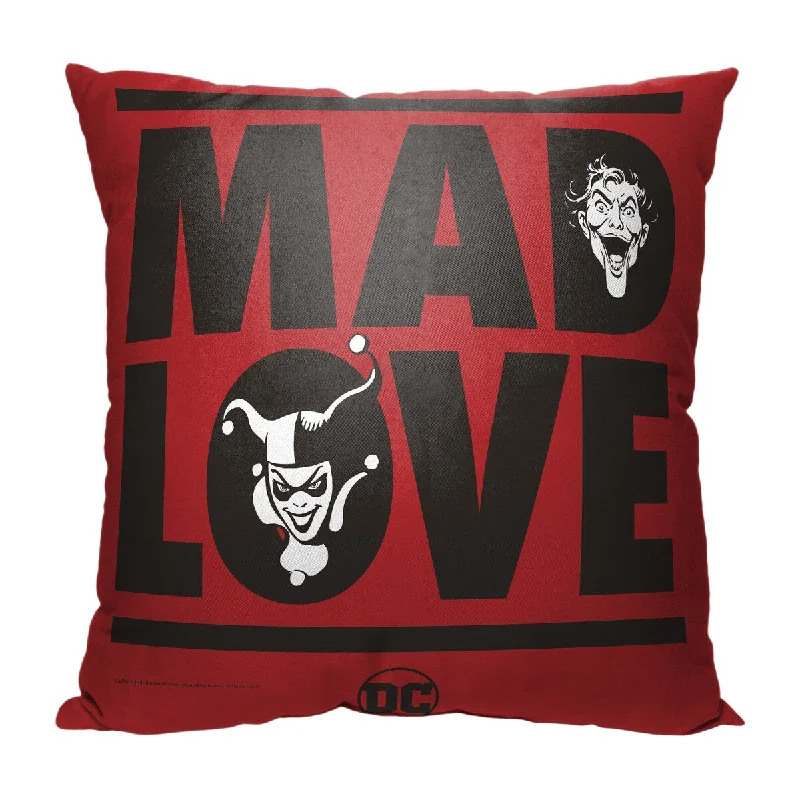 Warner Brothers Batman Mad Love 18 Inch Throw Pillow