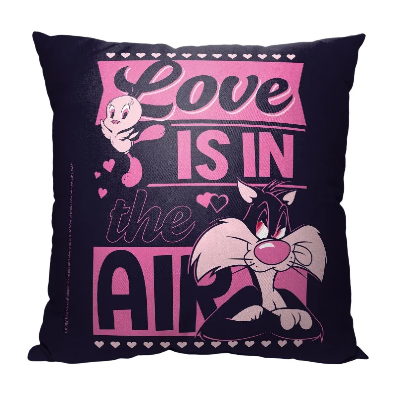 Warner Brothers Looney Tunes Love Is In The Air 18 Inch Throw Pillow